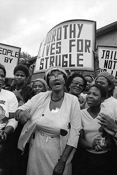 Dorothy Nyembe, ANC veteran, released from prison after 15 years. 1981
