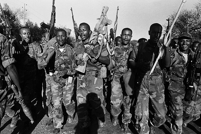 Soldiers on exercise. Near Dessie