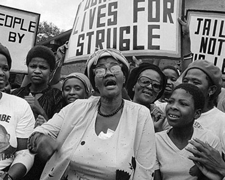 Dorothy Nyembe, ANC veteran, released from prison after 15 years. 1981