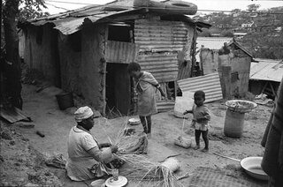 Weaving mats. Shembe village