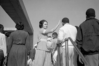 Blessing commuters. Warwick avenue. 1982