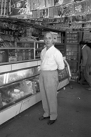 Ahmed Soni, proprietor, Avalon cafÃ©. Victoria street. 1985