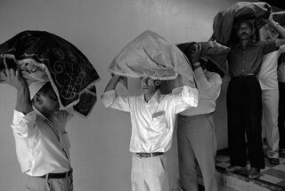 Preparing food. Orient school, Centenary road. 1983